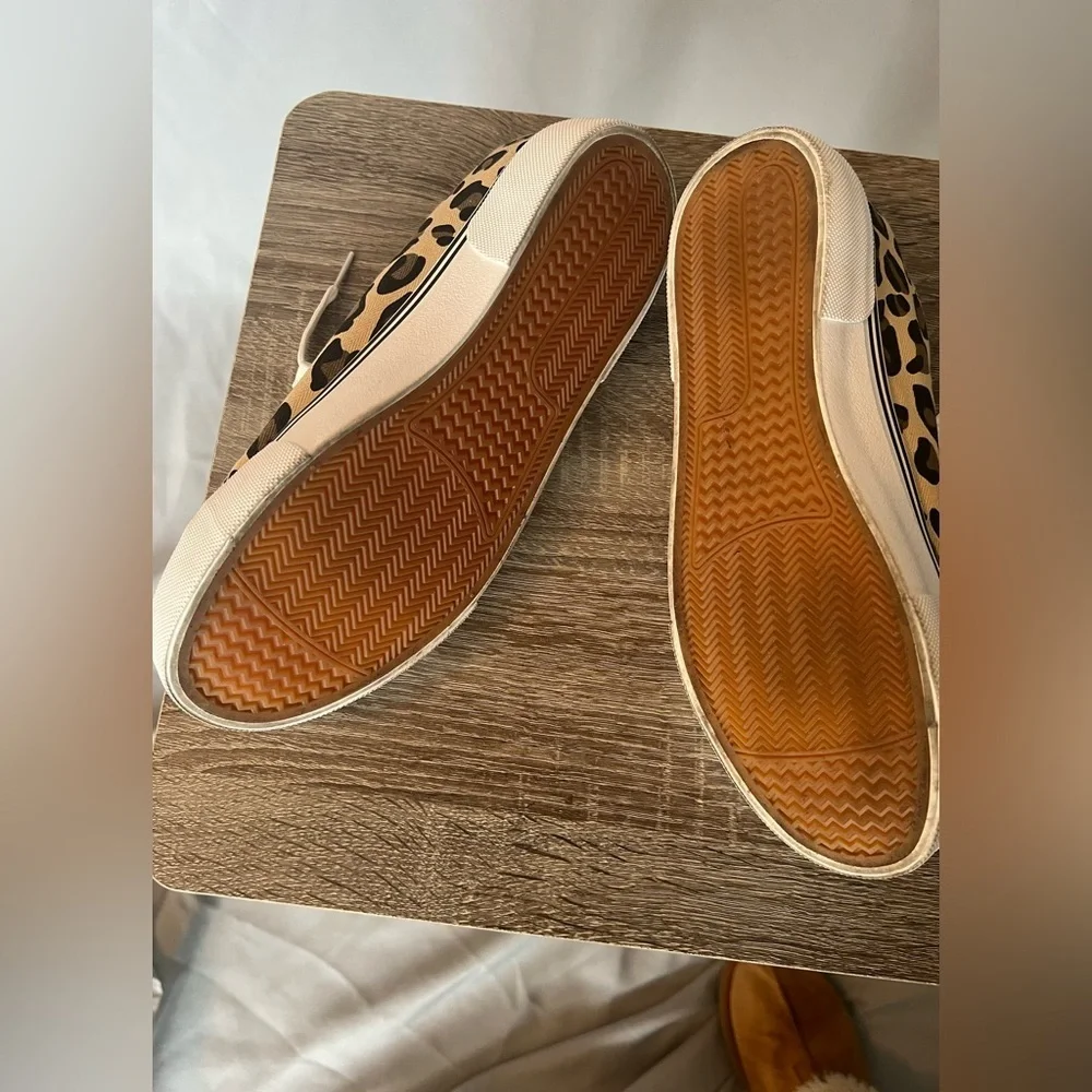 Leopard Print Sneakers with White Soles